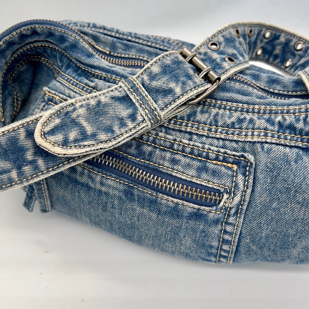 Denim women’s bag/ purse in Light Blue - Picture 4 of 7